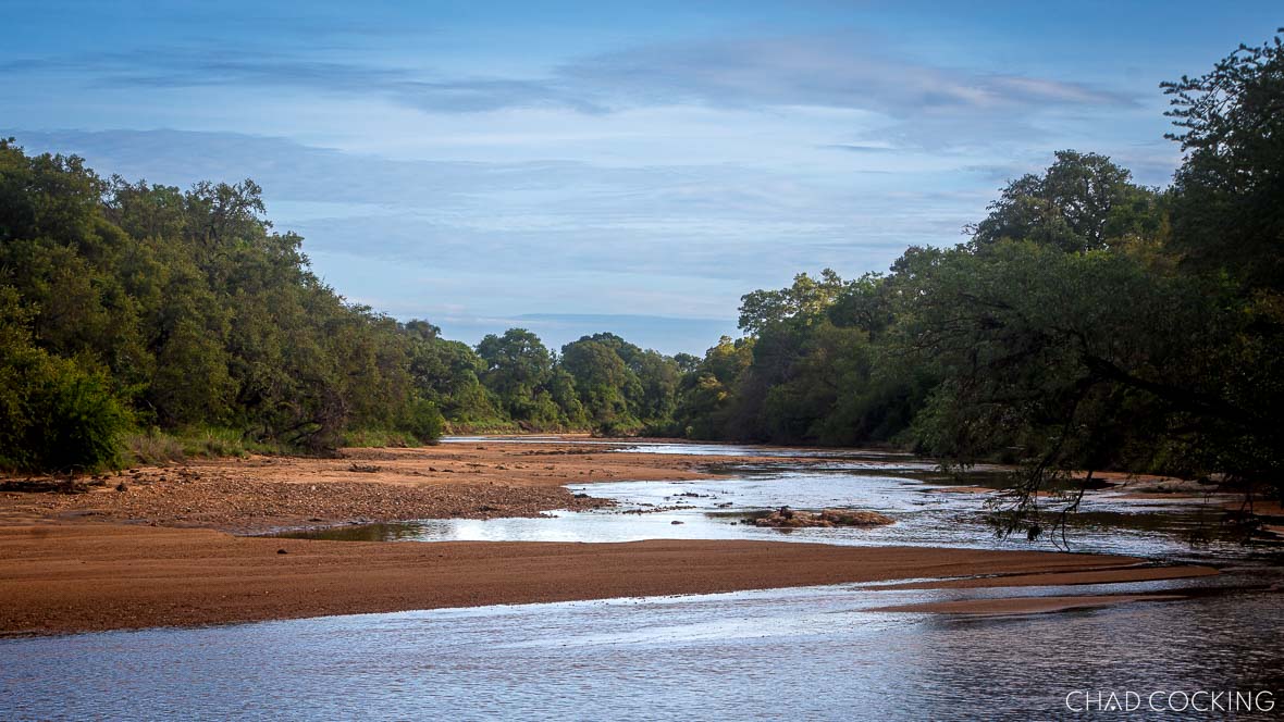 riverbeds in flow after rain in Greater Kruger
