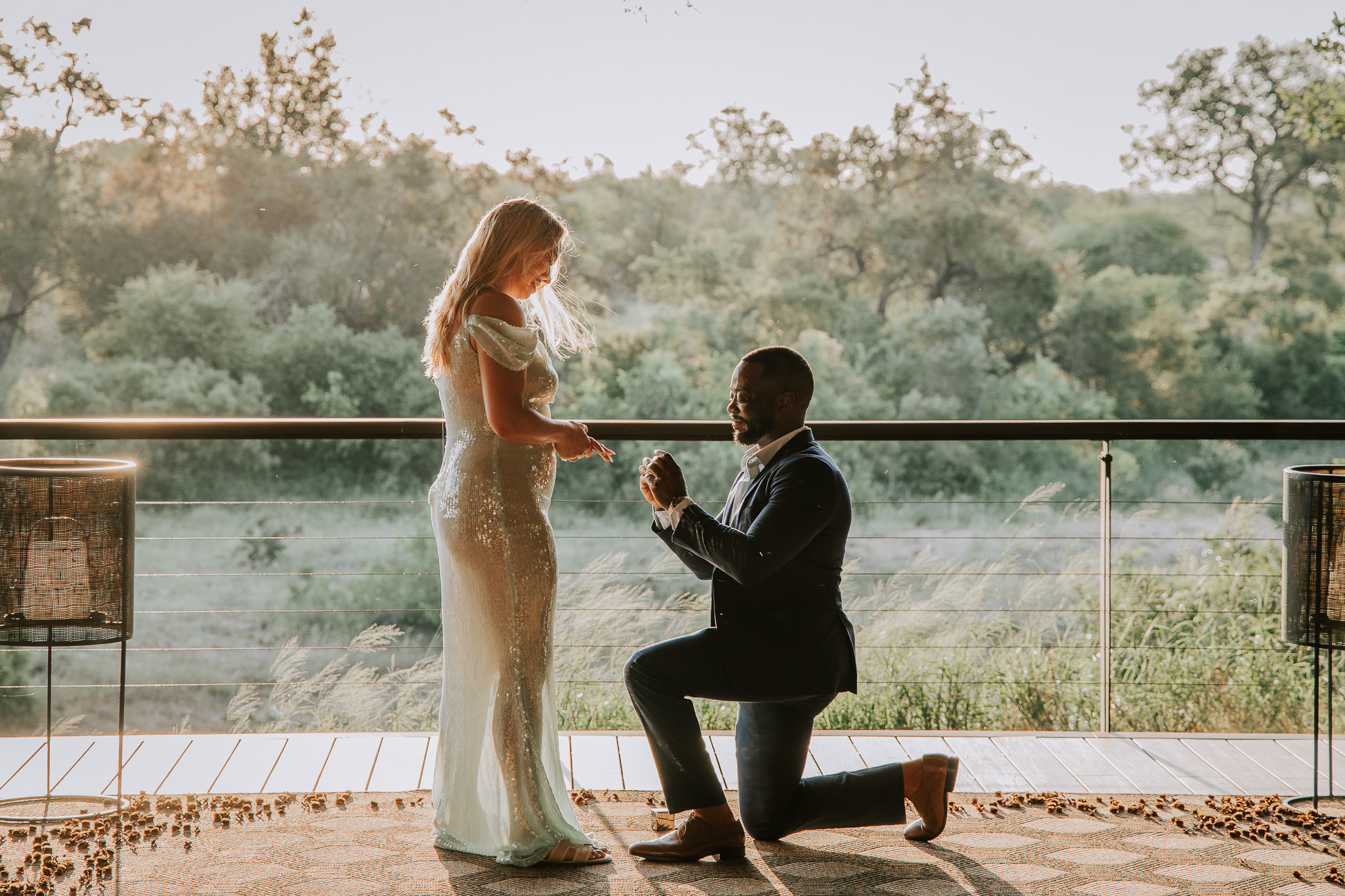 Luxury bush engagement in the heart of the African wilderness
