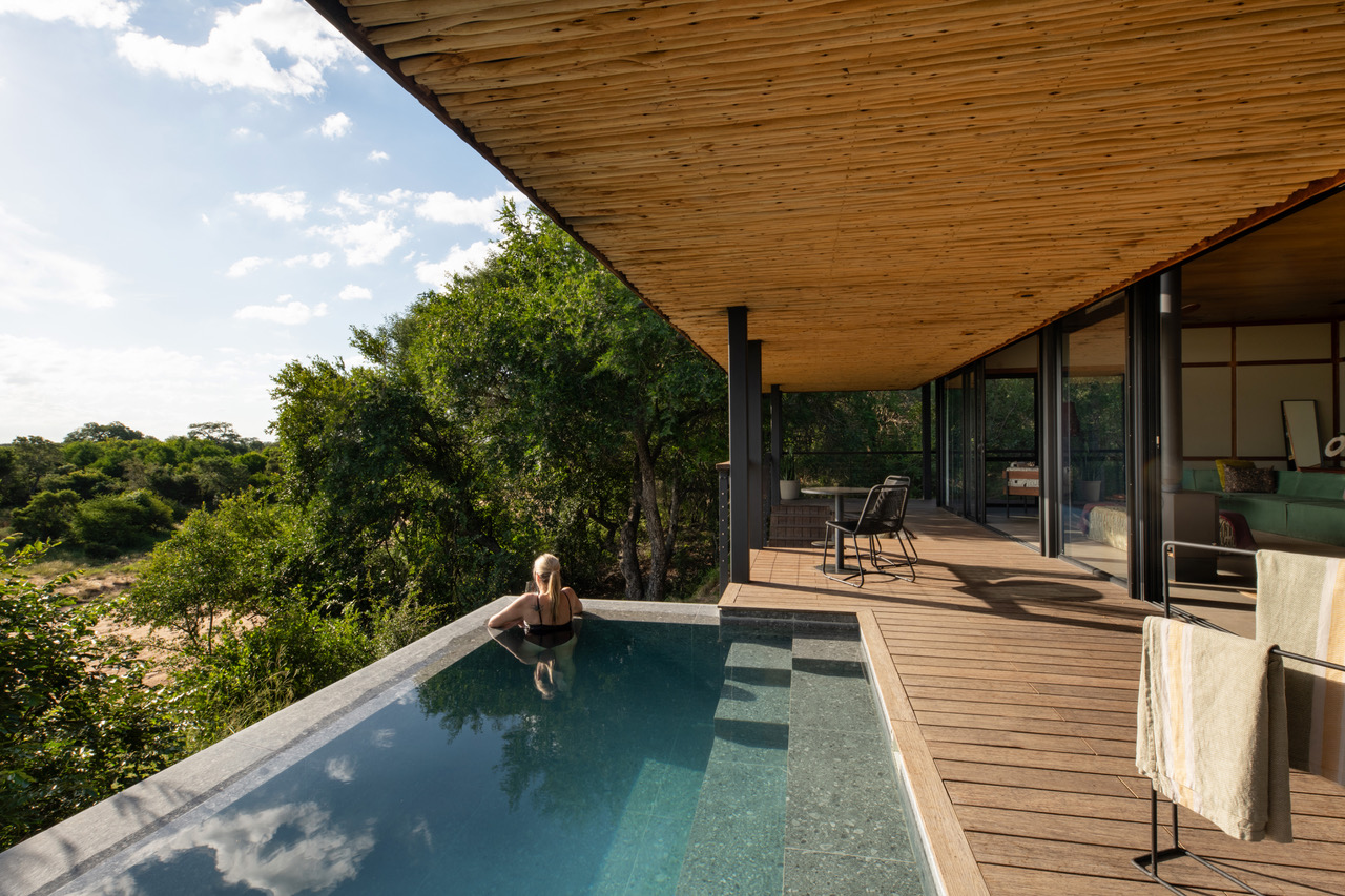 Private plunge pool with a view at Tanda Tula’s luxury camp