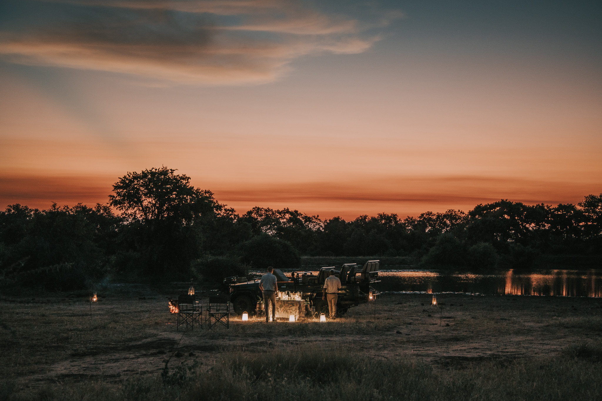 Tanda Tula sundowners using sustainable energy in the Greater Kruger