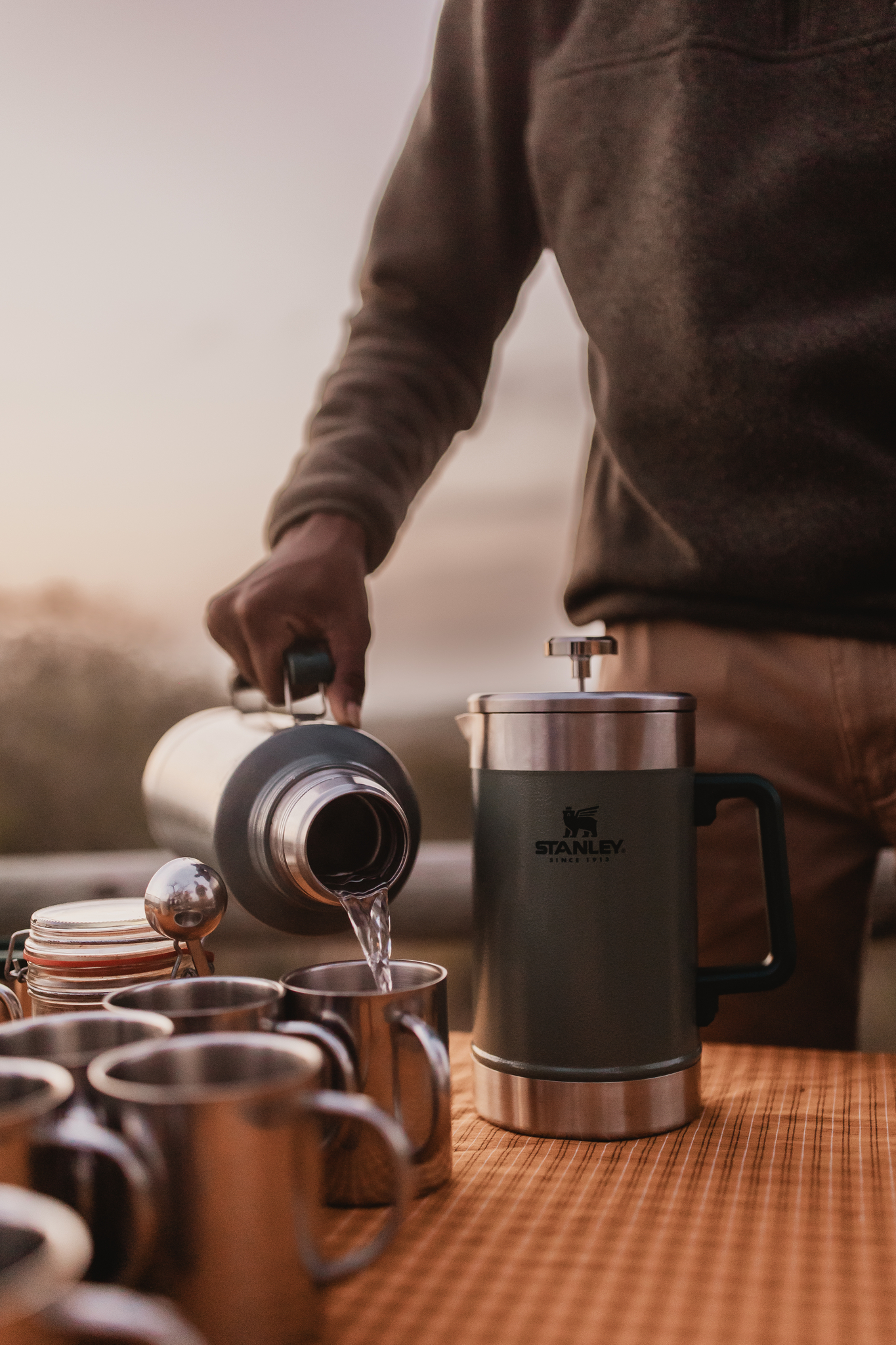 morning coffee on safari at Tanda Tula