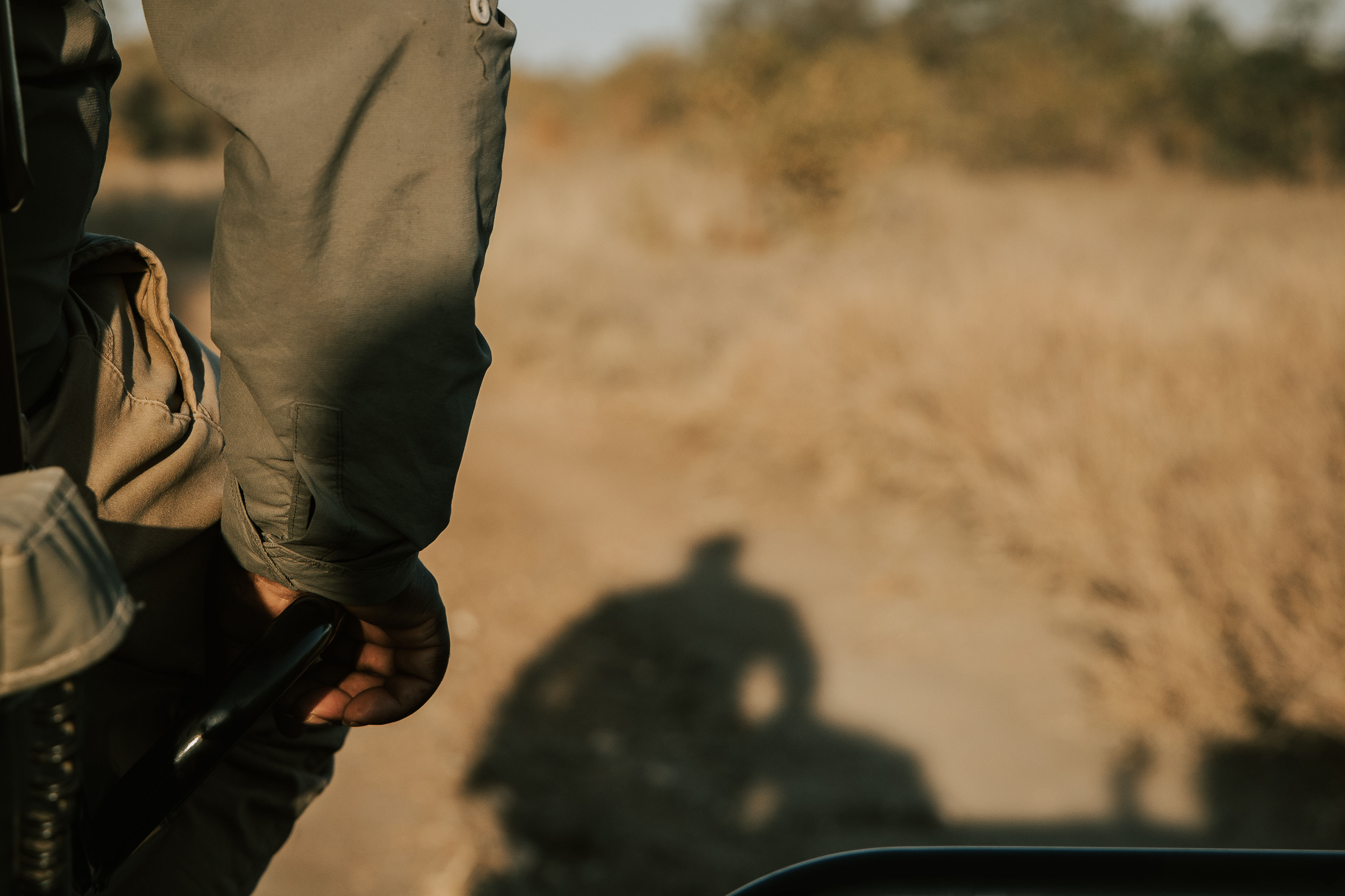 Tracker leading guests safely on a guided bush walk in the Timbavati